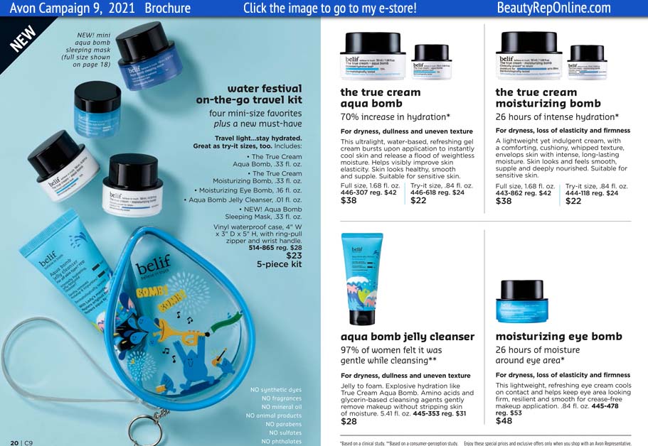 Avon Brochure belif skin care 