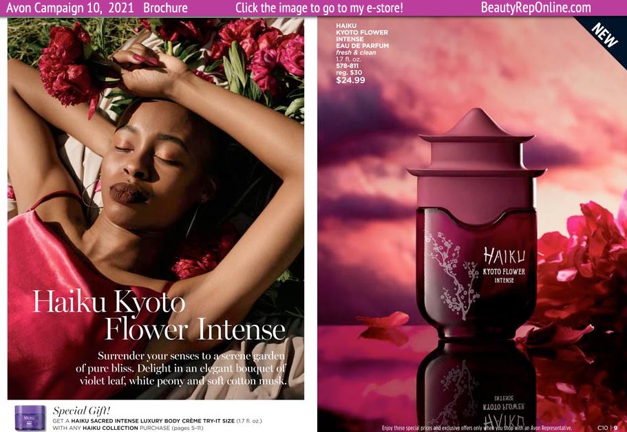 Avon Brochure Catalog Campaign 10 - Haiku Kyote Flower Intense Fragrance 