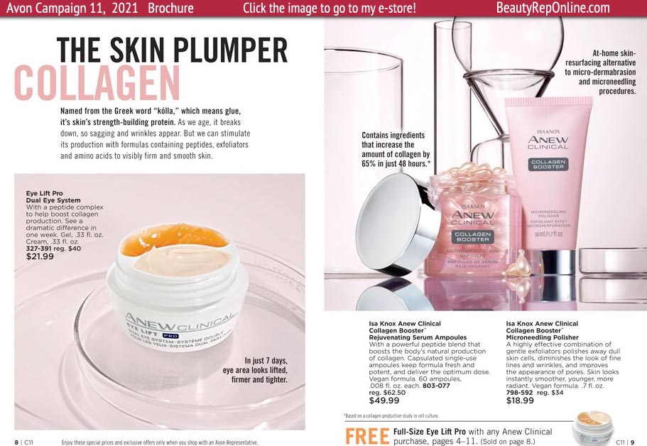 Avon Brochure Anew Clinical Collagen Booster 